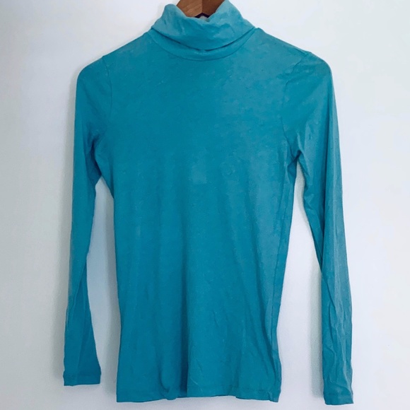 turquoise mock turtleneck